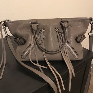 Rebecca Minkoff Moto Satchel Pebble Grey